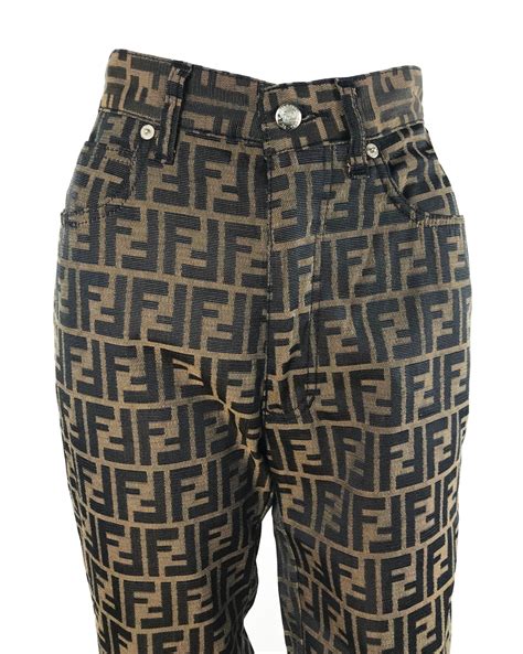 fendi zucca print monogram pants|fendi jeans sale.